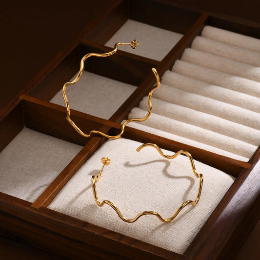 delicate waves earrings