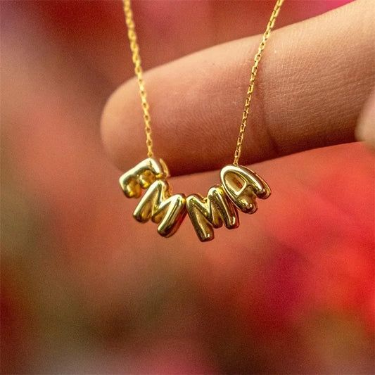 Bubble Letter Necklaces Custom